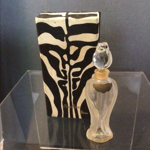 Vintage Guerlain Vol de Nuit Rosebud Perfume Bottle w Zebra Box